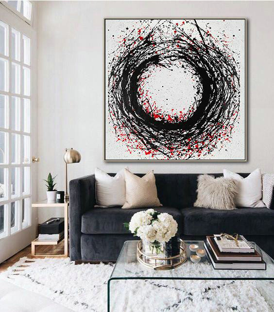 Original Abstract Painting Extra Large Canvas Art,Hand-Painted Oversized Minimal Painting On Canvas,Acrylic Minimailist Painting